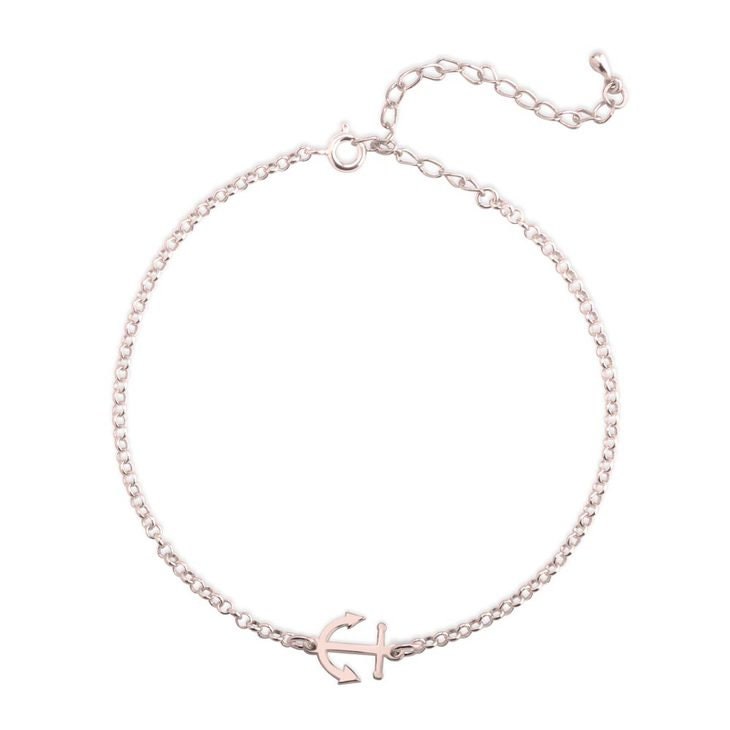 Anchor Anklet Ankle Bracelet,925 Silver, 24k Gold,Rose Gold,Mother&#39;s Day Gift,Birthday gifts for Her,Gifts for Mom,Mom Jewelry,Aunt Gifts