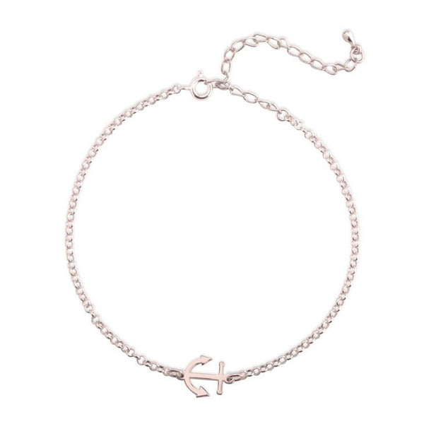 Anchor Anklet Ankle Bracelet,925 Silver, 24k Gold,Rose Gold,Mother&#39;s Day Gift,Birthday gifts for Her,Gifts for Mom,Mom Jewelry,Aunt Gifts