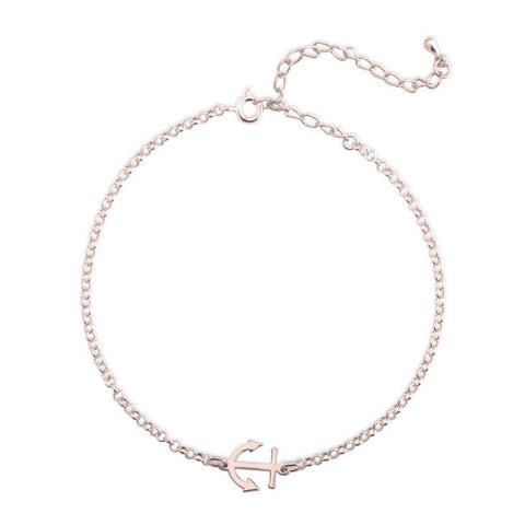 Anchor Anklet Ankle Bracelet,925 Silver, 24k Gold,Rose Gold,Mother&#39;s Day Gift,Birthday gifts for Her,Gifts for Mom,Mom Jewelry,Aunt Gifts