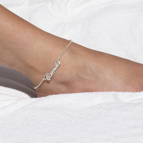 Personalized Name Anklet,925 Silver, 24k Gold,Rose Gold,Mother&#39;s Day Gift,Birthday gifts for Her,Gifts for Mom,Mom Jewelry,Aunt Gifts