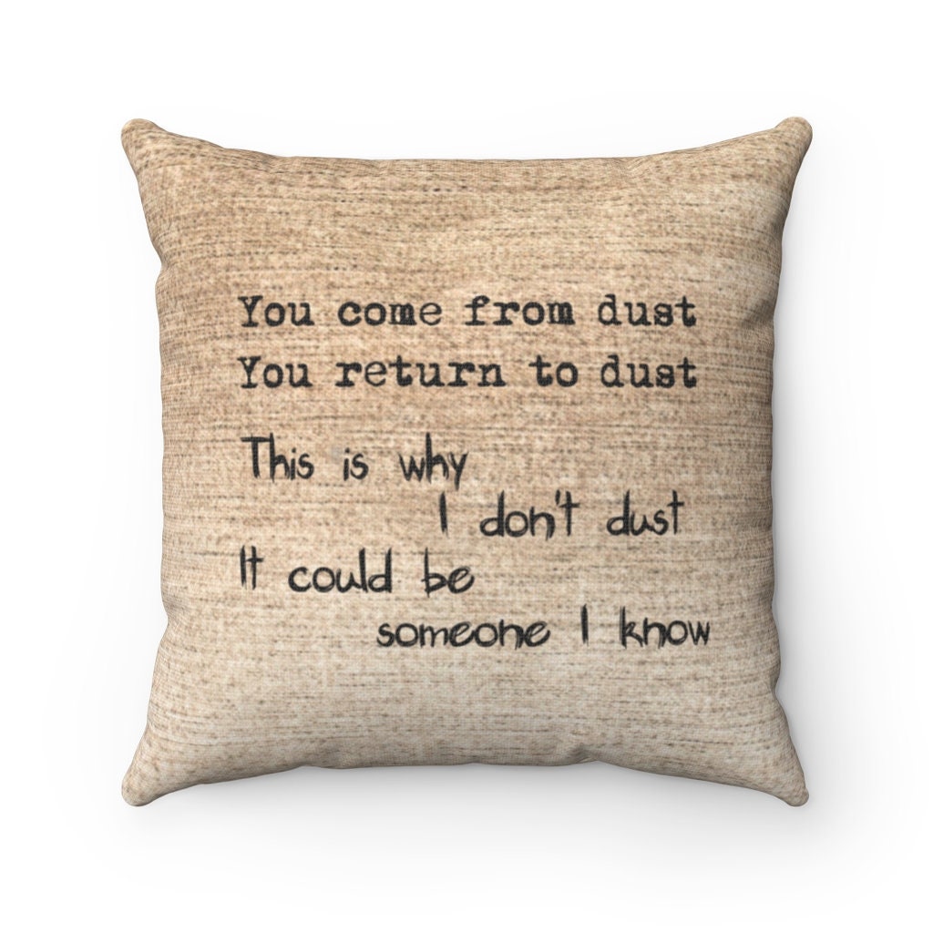 Why I dont dust Funny quote Pillow Cover only,Gift for Mothers Day/Halloween/Housewarming/Graduation/Valentine/Wedding/Couple/Funny gifts