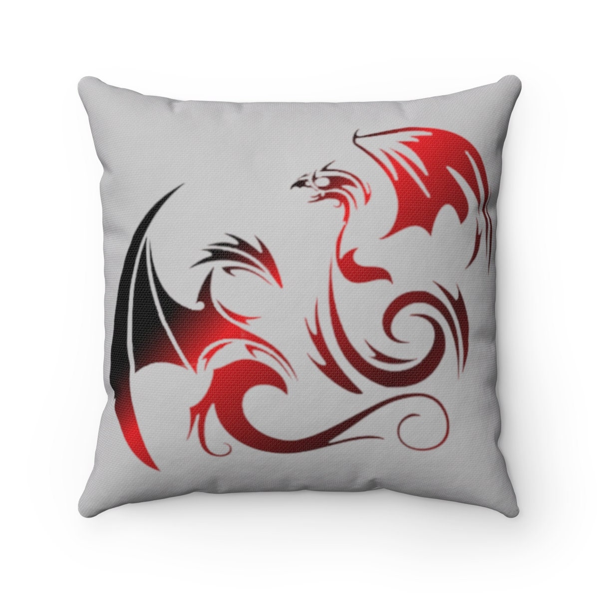 Silver Phoenix Dragon Cushion Cover,Good luck Gift,Mothers/New Year/Housewarming/Graduation/Valentine/Wedding/Couple/Halloween,Dragon Lovers