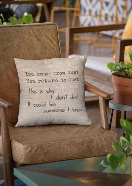 Why I dont dust Funny quote Pillow Cover only,Gift for Mothers Day/Halloween/Housewarming/Graduation/Valentine/Wedding/Couple/Funny gifts