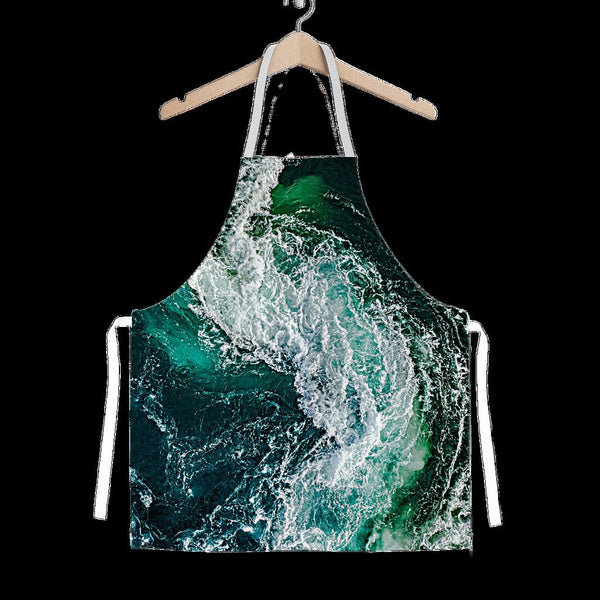 Ocean waves Apron,Cute Gifts for Her/Him, Housewarming Gift,Birthday Gift, Valentine Gift, St Patricks Day gift, BBQ Aprons,4th July Gifts