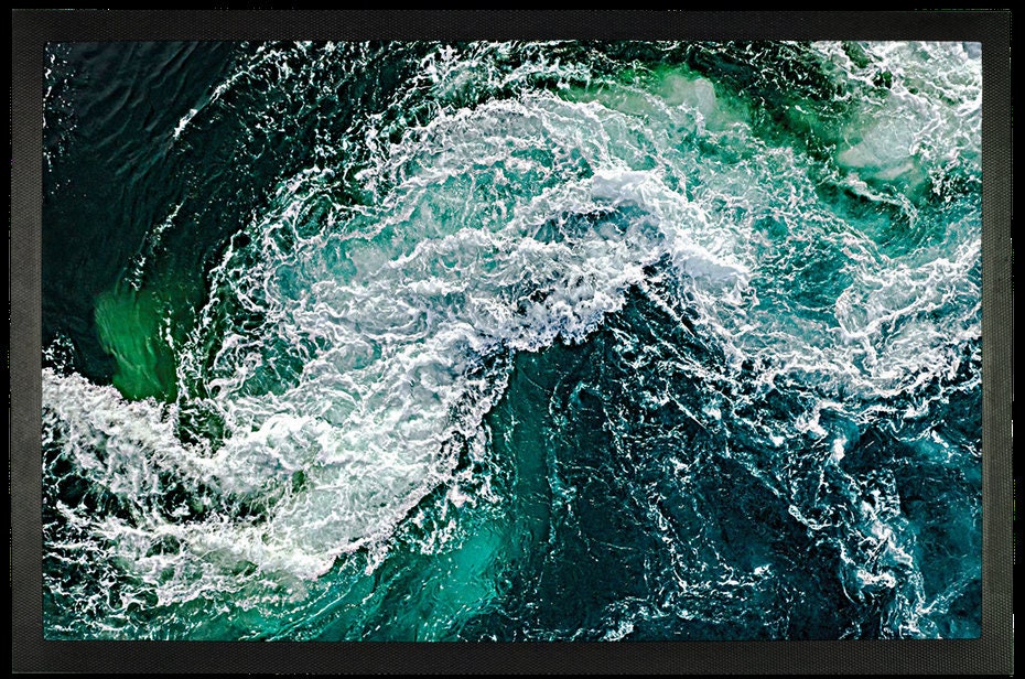 Ocean Waves Rubber Door Mat 3D Printed, Christmas Gift,Housewarming Gift,Anniversary Gift,Birthday Gift,Graduation Gift, Halloween Gift