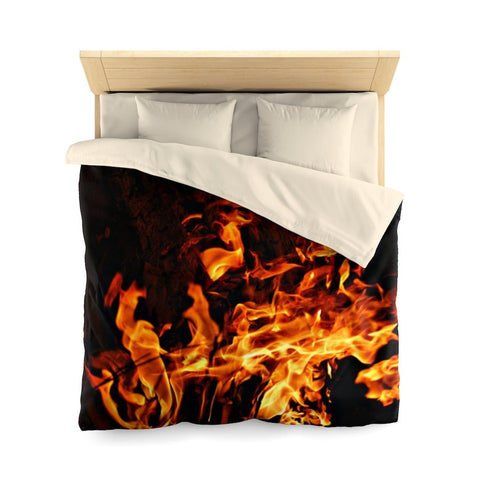 Duvet Cover Fire flames King Queen Twin Microfiber,Gifts for Housewarming/Mothers Day/Fathers Day/Halloween/Thanksgiving/Birthday/Graduation