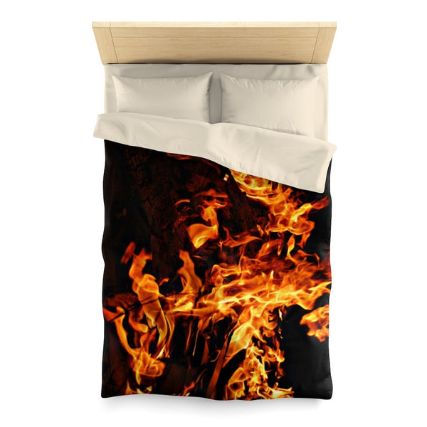 Duvet Cover Fire flames King Queen Twin Microfiber,Gifts for Housewarming/Mothers Day/Fathers Day/Halloween/Thanksgiving/Birthday/Graduation