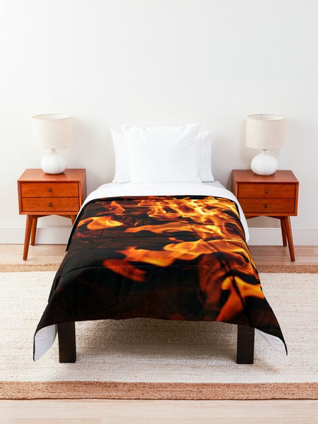 Duvet Cover Fire flames King Queen Twin Microfiber,Gifts for Housewarming/Mothers Day/Fathers Day/Halloween/Thanksgiving/Birthday/Graduation