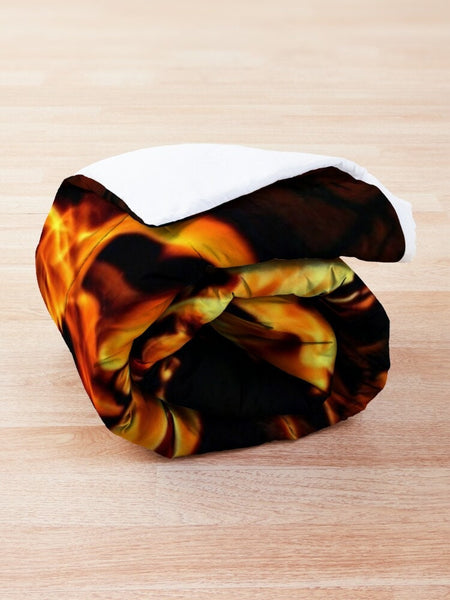 Duvet Cover Fire flames King Queen Twin Microfiber,Gifts for Housewarming/Mothers Day/Fathers Day/Halloween/Thanksgiving/Birthday/Graduation