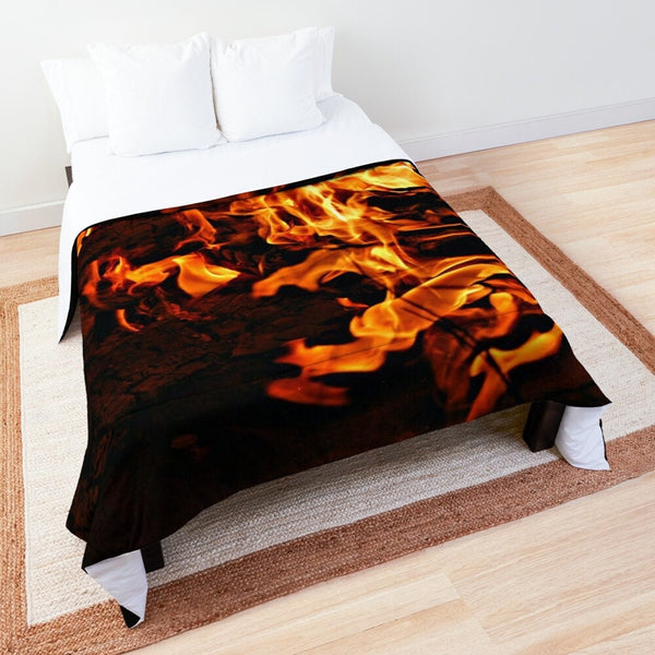 Duvet Cover Fire flames King Queen Twin Microfiber,Gifts for Housewarming/Mothers Day/Fathers Day/Halloween/Thanksgiving/Birthday/Graduation