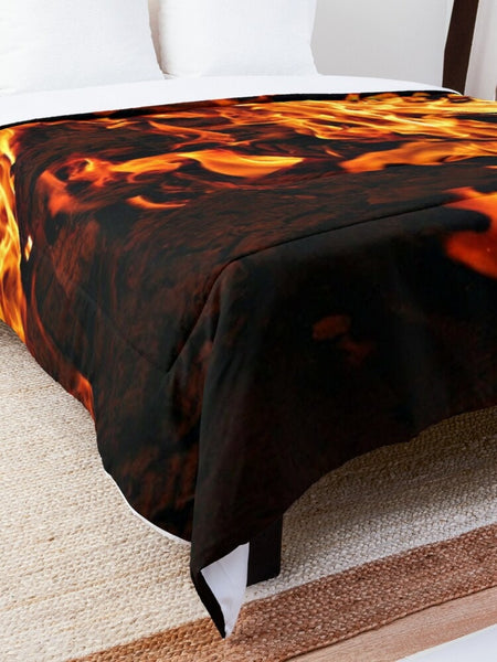 Duvet Cover Fire flames King Queen Twin Microfiber,Gifts for Housewarming/Mothers Day/Fathers Day/Halloween/Thanksgiving/Birthday/Graduation