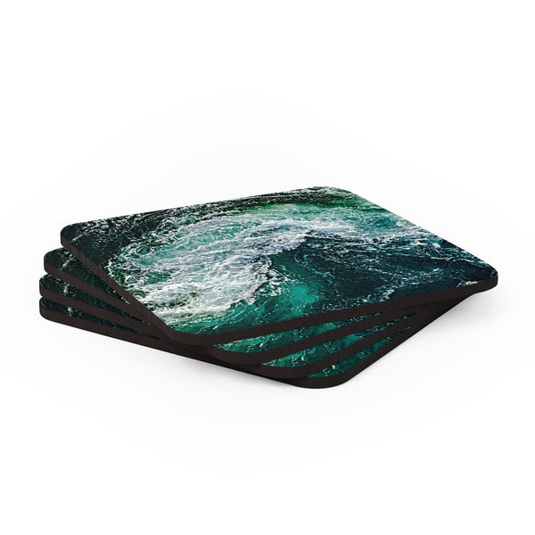 Ocean Waves Coasters 4pc Set,round/square/leather/cork coasters,Mothers Day Gift,Birthday/housewarming/Fathers Day gift,Graduationgifts