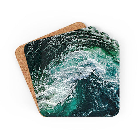 Ocean Waves Coasters 4pc Set,round/square/leather/cork coasters,Mothers Day Gift,Birthday/housewarming/Fathers Day gift,Graduationgifts