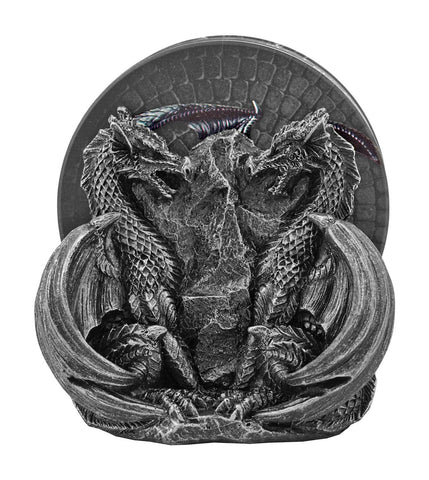 Dragon Guards 4pc Coaster set with holder,Gifts for Christmas,Anniversary,Housewarming,Birthday,Chinese New Year,Halloween,GOT Dragon Lovers