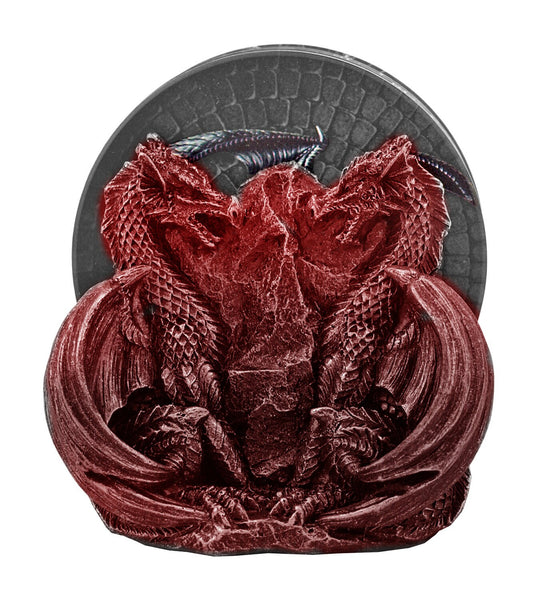 Dragon Guards 4pc Coaster set with holder,Gifts for Christmas,Anniversary,Housewarming,Birthday,Chinese New Year,Halloween,GOT Dragon Lovers
