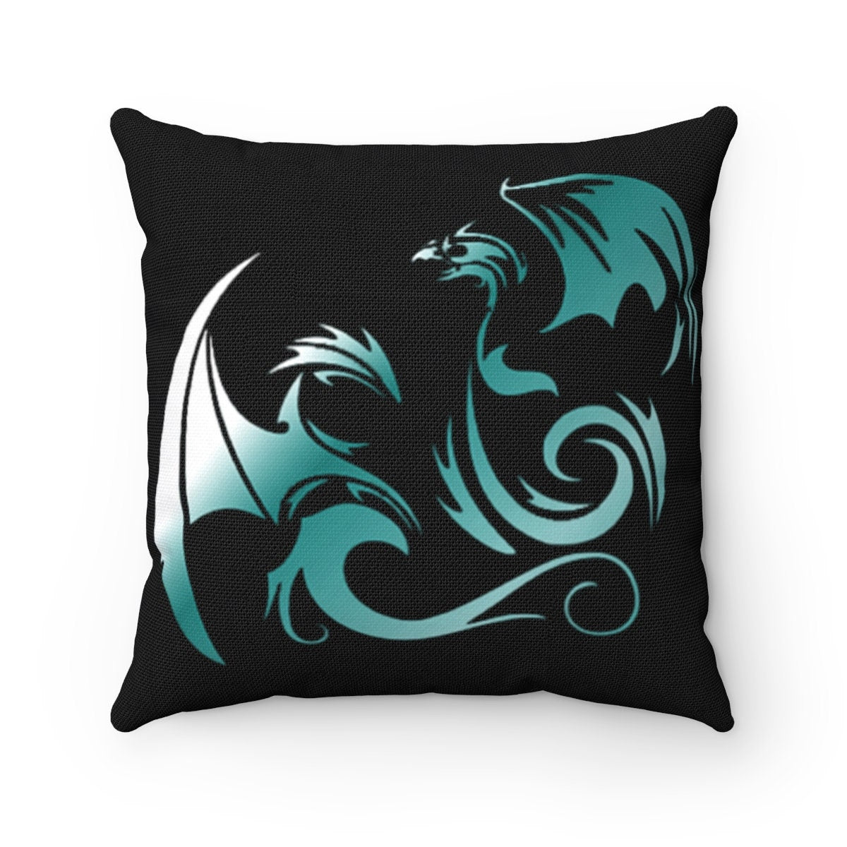 Green Phoenix Dragon Cushion Cover,Good luck Gift,Mothers/New Year/Housewarming/Graduation/Valentine/Wedding/Couple/Halloween,Dragon Lovers