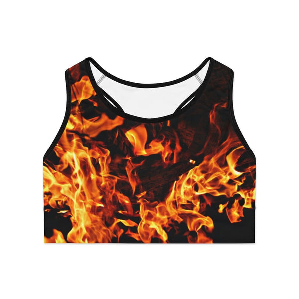 2pc Bra-Brief set,Fire flames Sports Bra Bikini set,Gift for Her/Christmas/Thanksgiving/Birthday/Graduation/Halloween/Naughty Sexy/Valentine