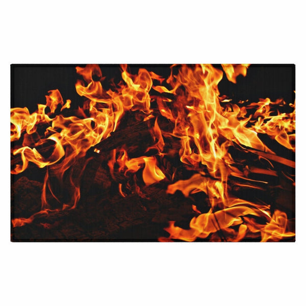 Fire Flames Non slip Dornier Rugs,home decor,Housewarming gift,Easter Gift, Mothers Day Gift, Birthday Gifts for Her,Game room gifts for Him