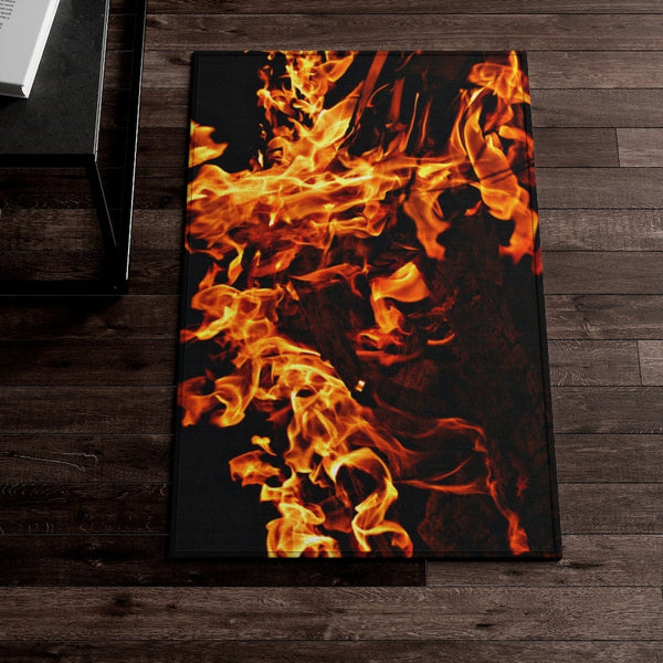 Fire Flames Non slip Dornier Rugs,home decor,Housewarming gift,Easter Gift, Mothers Day Gift, Birthday Gifts for Her,Game room gifts for Him