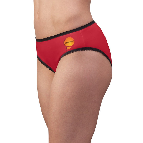 Ladies 6 feet please Anti-covid slogan Womens Underwear in lightweight fabric, various colors and various sizes
