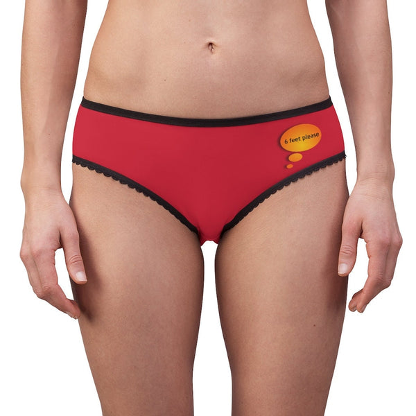 Ladies 6 feet please Anti-covid slogan Womens Underwear in lightweight fabric, various colors and various sizes