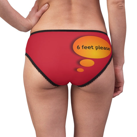 Ladies 6 feet please Anti-covid slogan Womens Underwear in lightweight fabric, various colors and various sizes