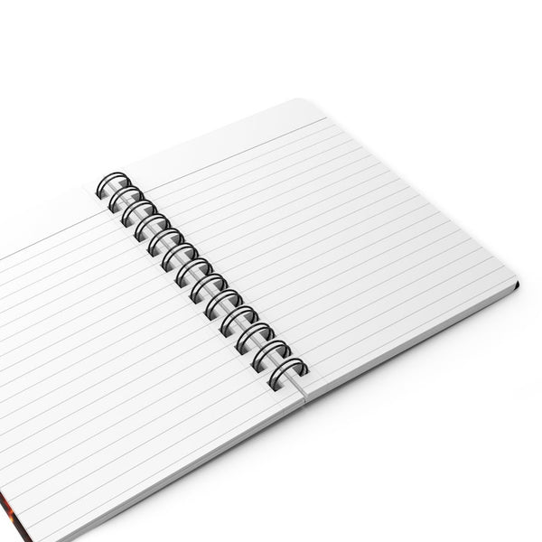 Fire flames Spiral Bound Journal, printed cover front back inside with ruled lines,Gift for graduation/birthday/back2school/diary/christmas