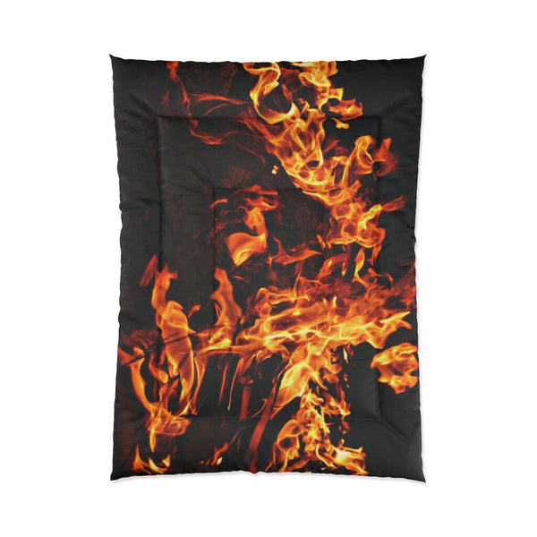 Comforter Fire flames King Queen Twin Microfiber,Gifts for Housewarming/Mothers Day/Fathers Day/Halloween/Thanksgiving/Birthday/Graduation