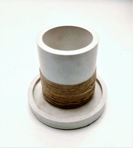 Round Cylinder Twine Wrapped Concrete Planter,Succulent/Cactus Cement Pot,Home Decor,Housewarming Gift,Mother&#39;s Day/Birthday/Graduation Gift
