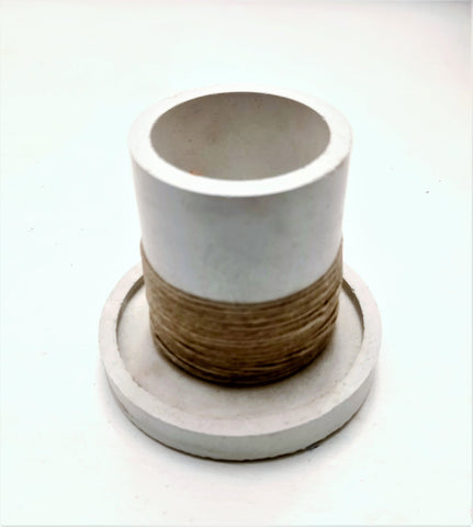 Round Cylinder Twine Wrapped Concrete Planter,Succulent/Cactus Cement Pot,Home Decor,Housewarming Gift,Mother&#39;s Day/Birthday/Graduation Gift