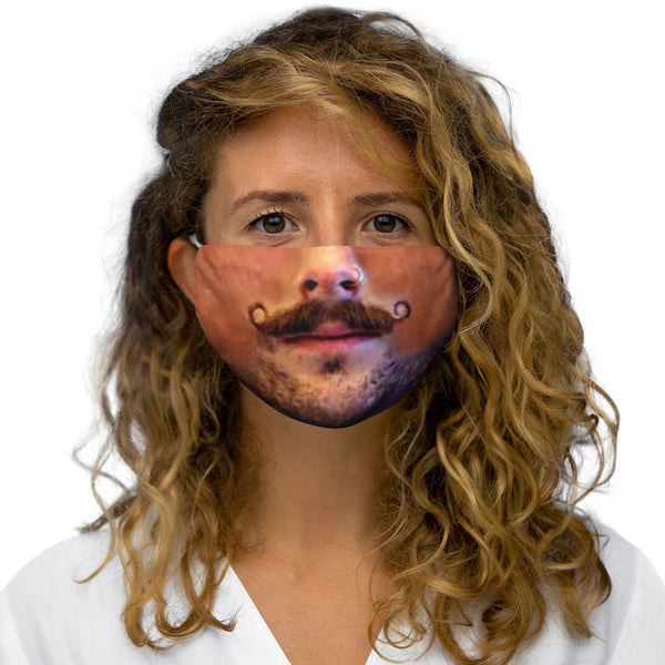 Sexy HandleBar Moustache Face Mask 3D Printed Realistic Expression Unisex Fabric Mask for adults/kids. Reusable Washable