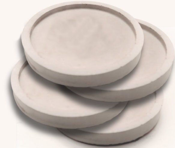 Concrete Drinks Round Coaster 4pc Set,Planter base,Home Decor,Housewarming Gift,Mother&#39;s Day/Birthday/Graduation Gift,Halloween gift