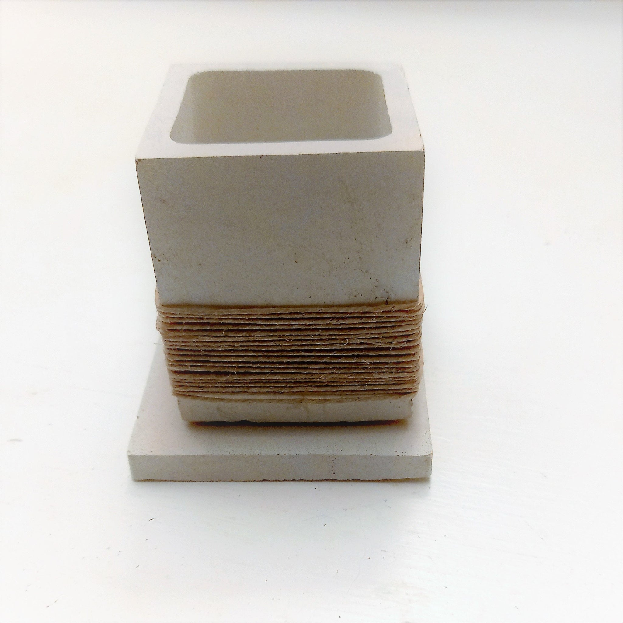 Square Twine Wrapped Concrete Planter,Succulents Cactus Pot,Cement Pot,Home Decor,Housewarming Gift,Mother&#39;s Day/Birthday/Graduation Gift
