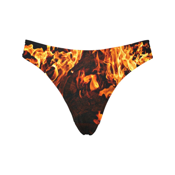 On Fire Flames Thong Lingerie Underwear,Gift for Her/Wife/Girlfriend/Aunt/Birthday/Thanksgiving/Graduation/Christmas/Valentine/Halloween
