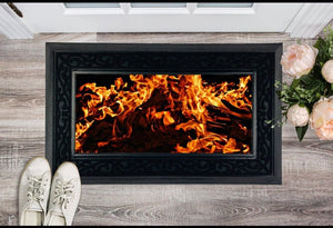 Fire Flames Heavy Duty Doormat Printed,Housewarming,Home decor/Couples/Thanksgiving/Christmas/New Year/Anniversary/Birthday/Friends Gifts