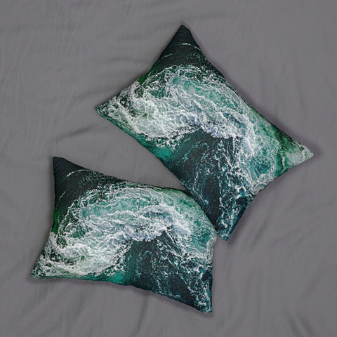 Oceanic Waves Lumbar Pillow & Cover,Gift for Couples/Housewarming/Mother&#39;s Day/Birthday/Thanksgiving/Halloween/Graduation/Christmas/Friend
