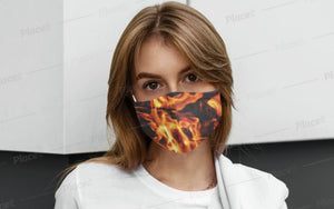 Fire flames Mask,Realistic Adults/kids/Washable/Adjustable Fitted Nose wire,Thoughtful Funny Valentine&#39;s Gift, Halloween,Birthday/Graduation