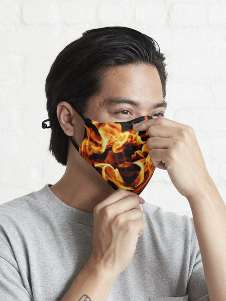 Fire flames Mask,Realistic Adults/kids/Washable/Adjustable Fitted Nose wire,Thoughtful Funny Valentine&#39;s Gift, Halloween,Birthday/Graduation