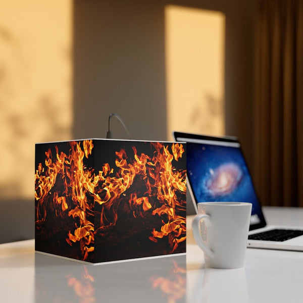 Small/Large Fire Flames Printed Lamp,Gifts for Housewarming/Christmas/Halloween/Birthday/Couples/Mother/Fathers Day/Friend/Aunt/Anniversary