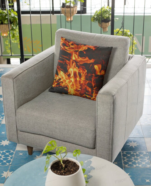 Fire Flames Cushion cover, Gift for Couples/Housewarming/Home decor/Mother&#39;s Day/Birthday/Thanksgiving/Halloween/Graduation/Christmas/Friend