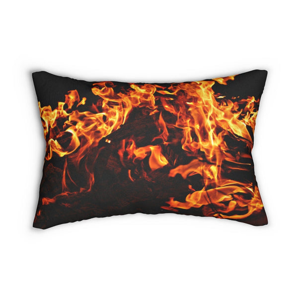 Fire flames Lumbar Pillow & Cover,Gift for Couples/Housewarming/Mother&#39;s Day/Birthday/Thanksgiving/Halloween/Graduation/Christmas/Friend