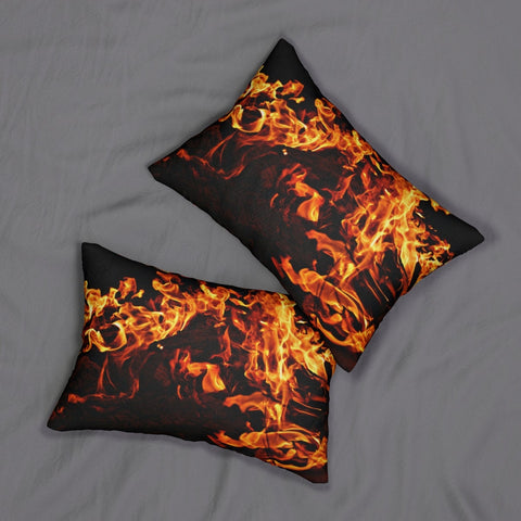 Fire flames Lumbar Pillow & Cover,Gift for Couples/Housewarming/Mother&#39;s Day/Birthday/Thanksgiving/Halloween/Graduation/Christmas/Friend