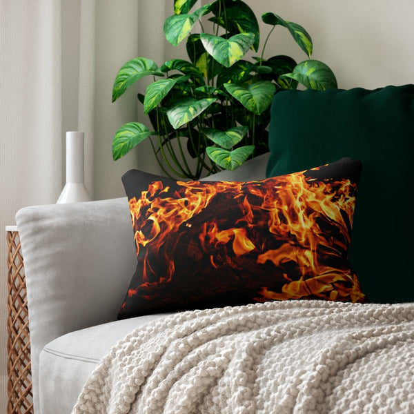 Fire flames Lumbar Pillow & Cover,Gift for Couples/Housewarming/Mother&#39;s Day/Birthday/Thanksgiving/Halloween/Graduation/Christmas/Friend