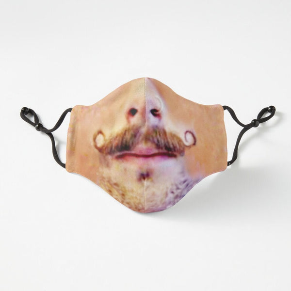 Sexy HandleBar Moustache Face Mask 3D Printed Realistic Expression Unisex Fabric Mask for adults/kids. Reusable Washable