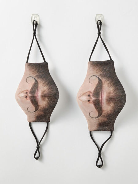 Bearded HandleBar Sexy Moustache Face Mask,Realistic Expression Dailywear Mask,adults/kids. Halloween/Christmas/Birthday/Costume Partywear