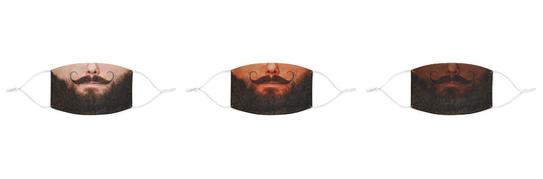 Bearded HandleBar Sexy Moustache Face Mask,Realistic Expression Dailywear Mask,adults/kids. Halloween/Christmas/Birthday/Costume Partywear