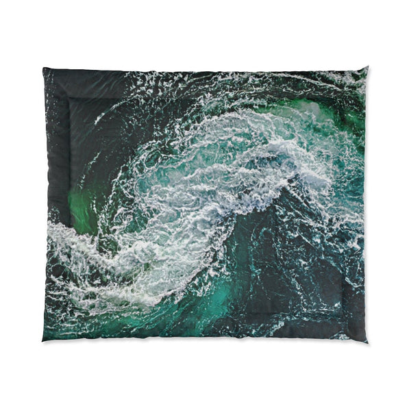 Comforter Ocean Waves King Queen Twin Microfiber,Gifts for Housewarming/Mothers Day/Fathers Day/Halloween/Thanksgiving/Birthday/Graduation