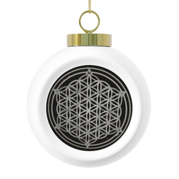 Christmas Ball Flower of Life Silver/Gold Sacred Geometry Ornament,Gift for Birthday/Christmas/Meditation/Housewarming/Graduation/Yoga room