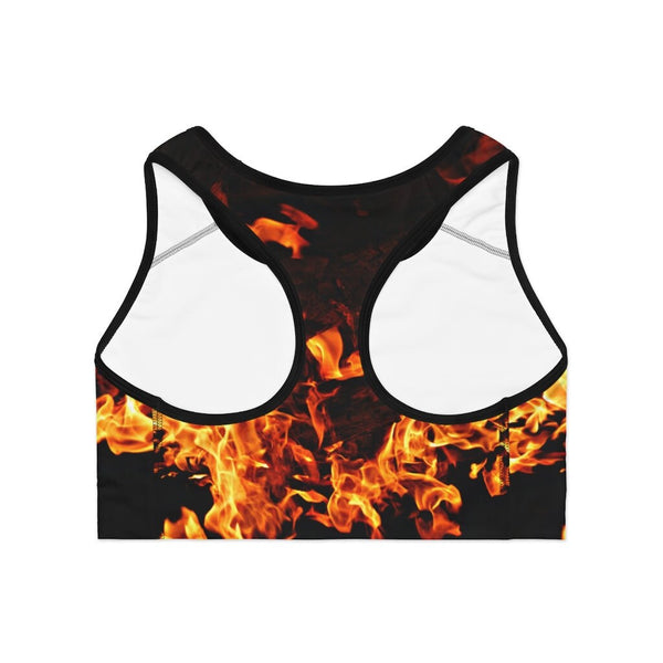 2pc Bra-Brief set,Fire flames Sports Bra Bikini set,Gift for Her/Christmas/Thanksgiving/Birthday/Graduation/Halloween/Naughty Sexy/Valentine