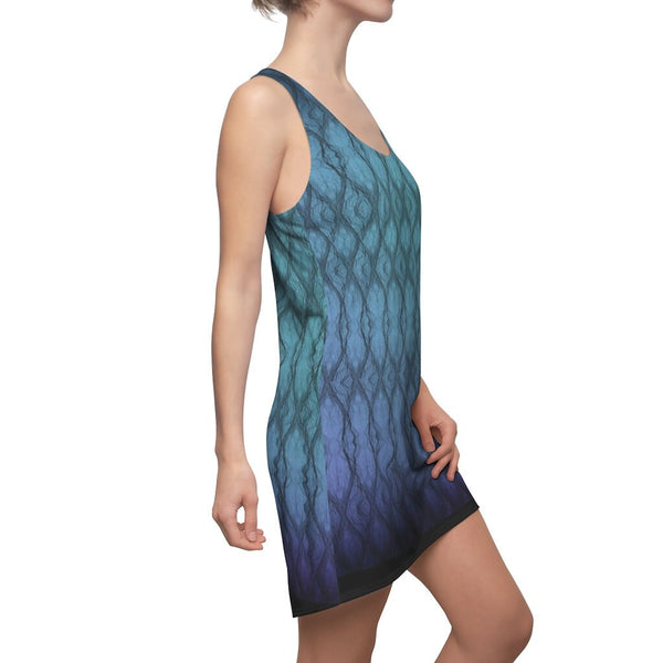 3 Tone Gradient Racerback Tank Dress,Casual Athletic Sleeveless A-line,Gift For Her/Girlfriend/Aunt/Mom,Birthday,Valentine/Graduation